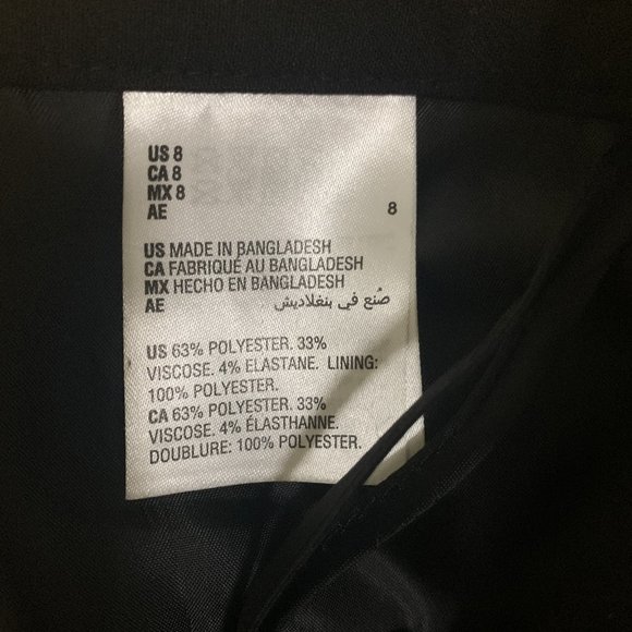 NEW Black A-line knee-length professional skirt - Picture 2 of 4